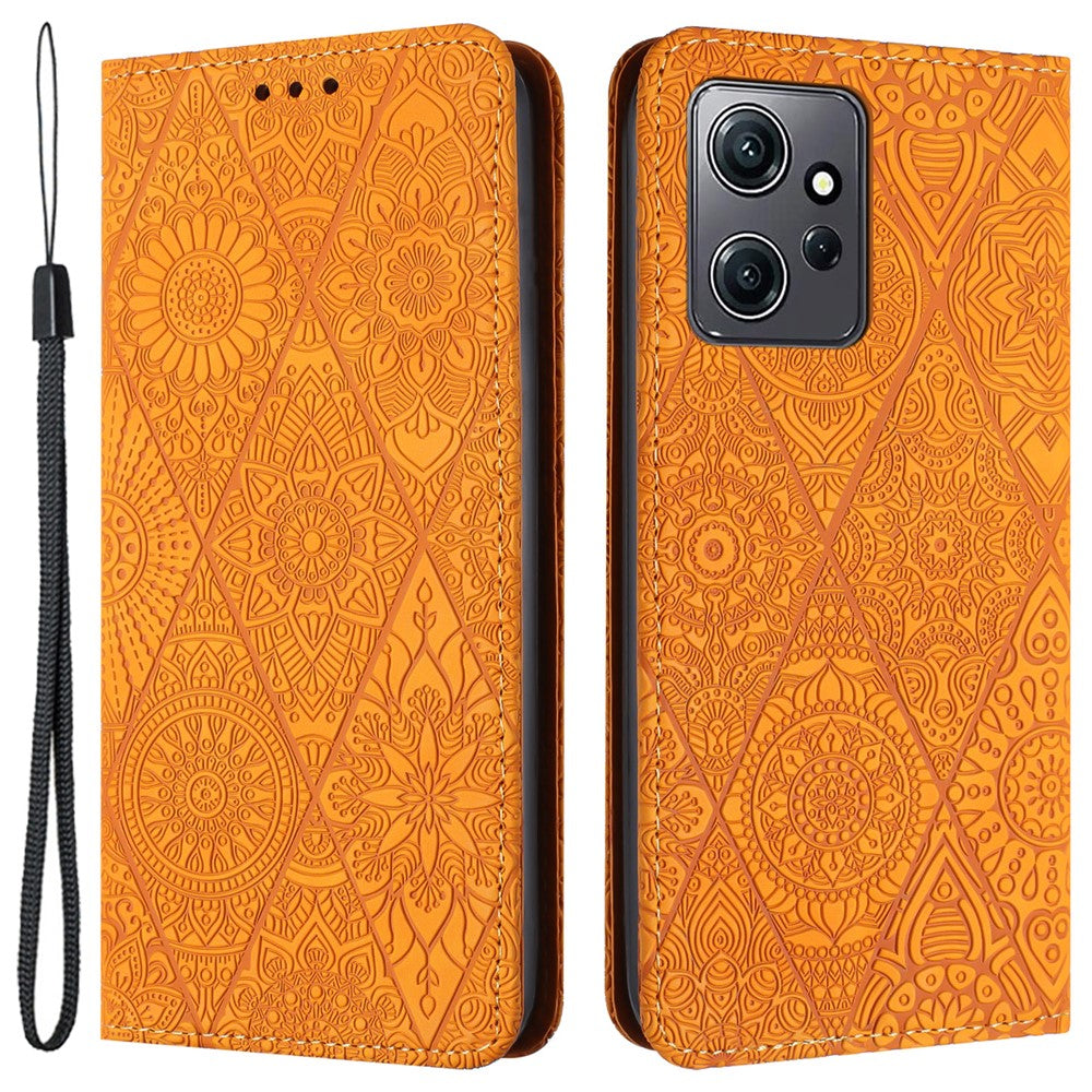 Xiaomi Redmi Note 12 4G Fallskyddande PU-läderfodral med stativ, plånboksfodral