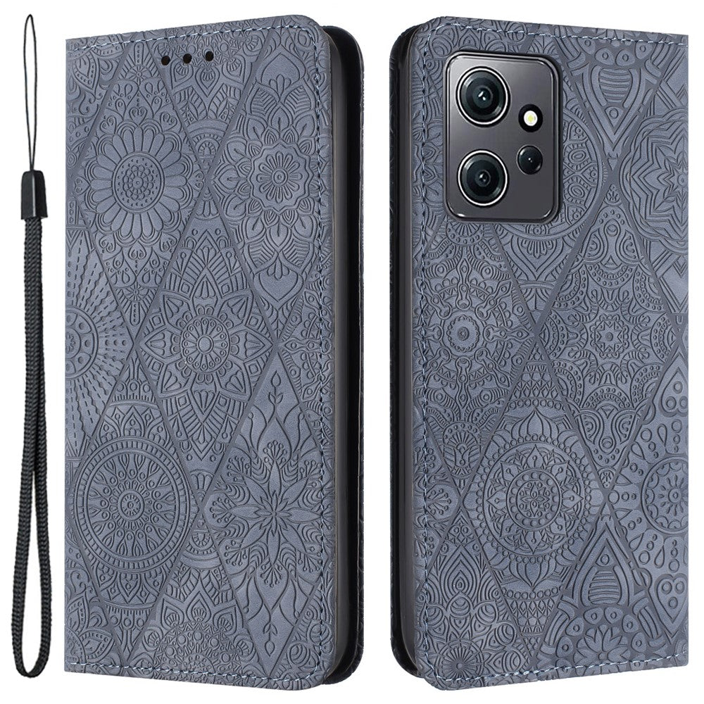 Xiaomi Redmi Note 12 4G Fallskyddande PU-läderfodral med stativ, plånboksfodral