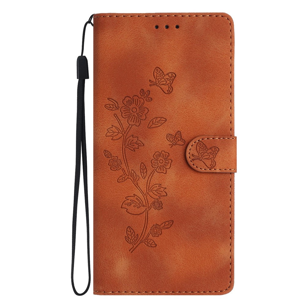 For Oppo A94 5G Wallet Stand Phone Case Imprinted Flower Shockproof PU Leather Cell Phone Cover