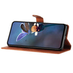 For Oppo A94 5G Wallet Stand Phone Case Imprinted Flower Shockproof PU Leather Cell Phone Cover