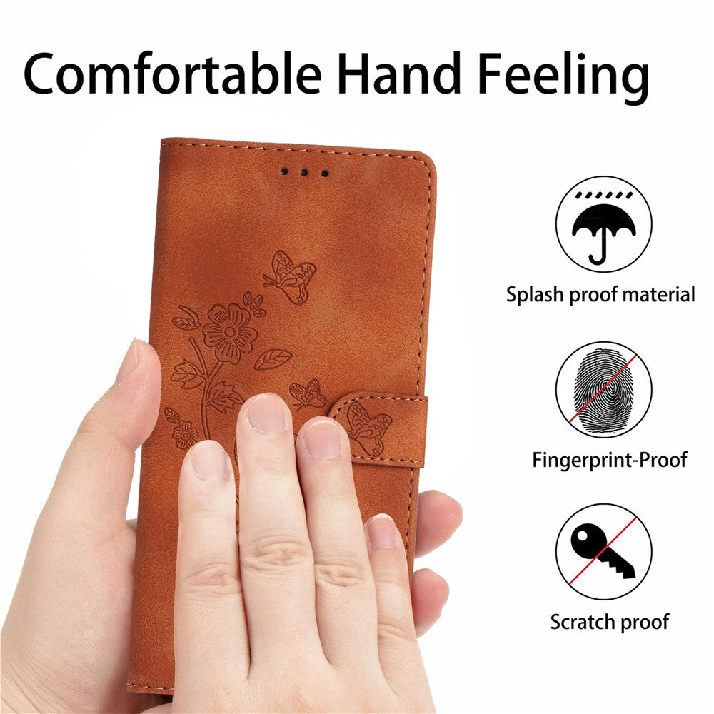 For Oppo A94 5G Wallet Stand Phone Case Imprinted Flower Shockproof PU Leather Cell Phone Cover
