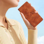 For Oppo A94 5G Wallet Stand Phone Case Imprinted Flower Shockproof PU Leather Cell Phone Cover