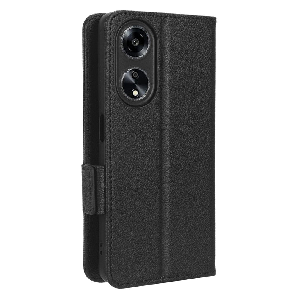 Phone Leather Case for Oppo A98 5G / F23 5G / A1 5G , Litchi Texture Wallet Stand Cell Phone Cover