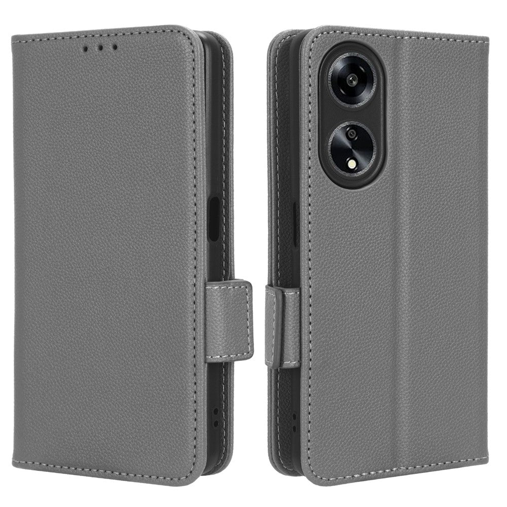 Phone Leather Case for Oppo A98 5G / F23 5G / A1 5G , Litchi Texture Wallet Stand Cell Phone Cover
