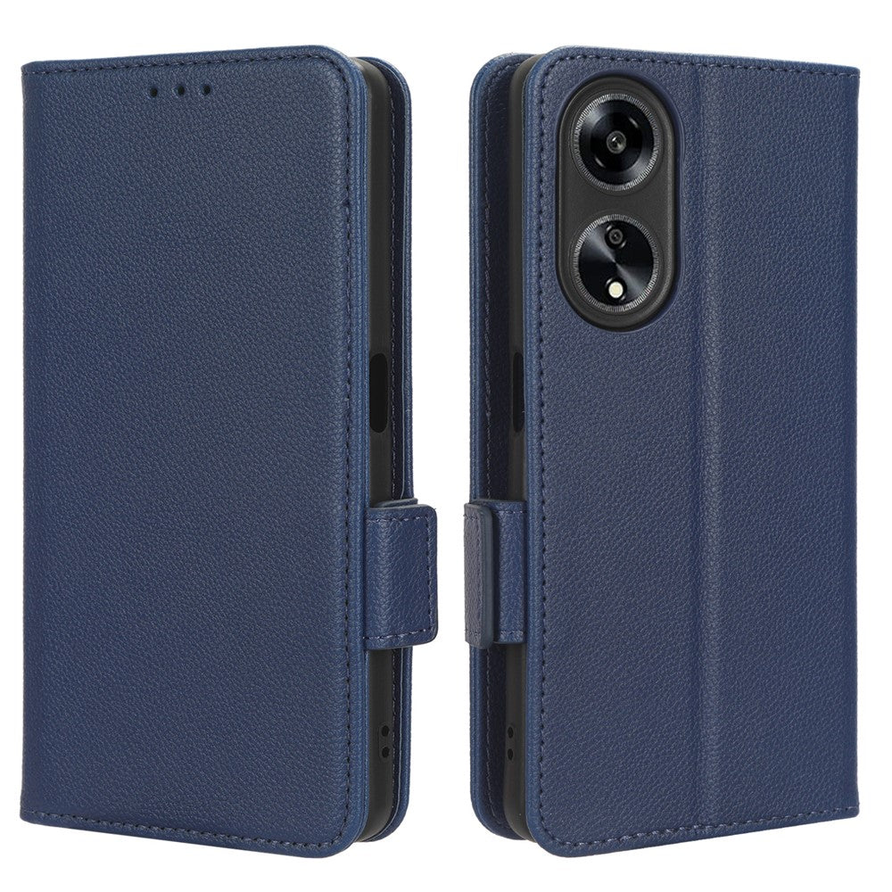Phone Leather Case for Oppo A98 5G / F23 5G / A1 5G , Litchi Texture Wallet Stand Cell Phone Cover