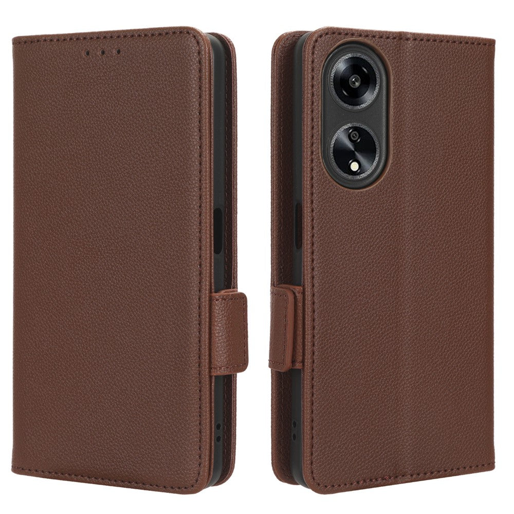 Phone Leather Case for Oppo A98 5G / F23 5G / A1 5G , Litchi Texture Wallet Stand Cell Phone Cover