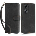 For Oppo A98 5G / F23 5G / A1 5G PU Leather Stand Case RFID Blocking Phone Wallet Cover with Strap