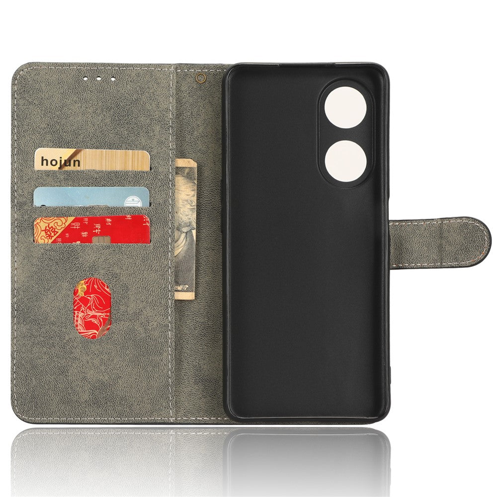 For Oppo A98 5G / F23 5G / A1 5G PU Leather Stand Case RFID Blocking Phone Wallet Cover with Strap