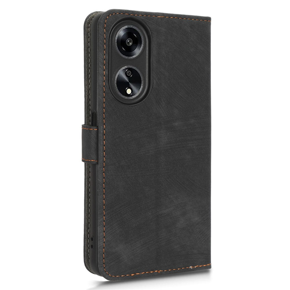 For Oppo A98 5G / F23 5G / A1 5G PU Leather Stand Case RFID Blocking Phone Wallet Cover with Strap