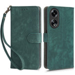 For Oppo A98 5G / F23 5G / A1 5G PU Leather Stand Case RFID Blocking Phone Wallet Cover with Strap