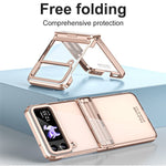 For Samsung Galaxy Z Flip4 5G Hard PC Electroplating Case Hinge Protection Shockproof Phone Cover