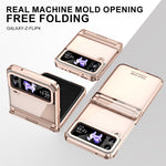 For Samsung Galaxy Z Flip4 5G Hard PC Electroplating Case Hinge Protection Shockproof Phone Cover