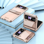 For Samsung Galaxy Z Flip4 5G Hard PC Electroplating Case Hinge Protection Shockproof Phone Cover
