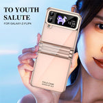 For Samsung Galaxy Z Flip4 5G Hard PC Electroplating Case Hinge Protection Shockproof Phone Cover