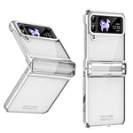 For Samsung Galaxy Z Flip4 5G Hard PC Electroplating Case Hinge Protection Shockproof Phone Cover