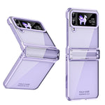 For Samsung Galaxy Z Flip4 5G Hard PC Electroplating Case Hinge Protection Shockproof Phone Cover