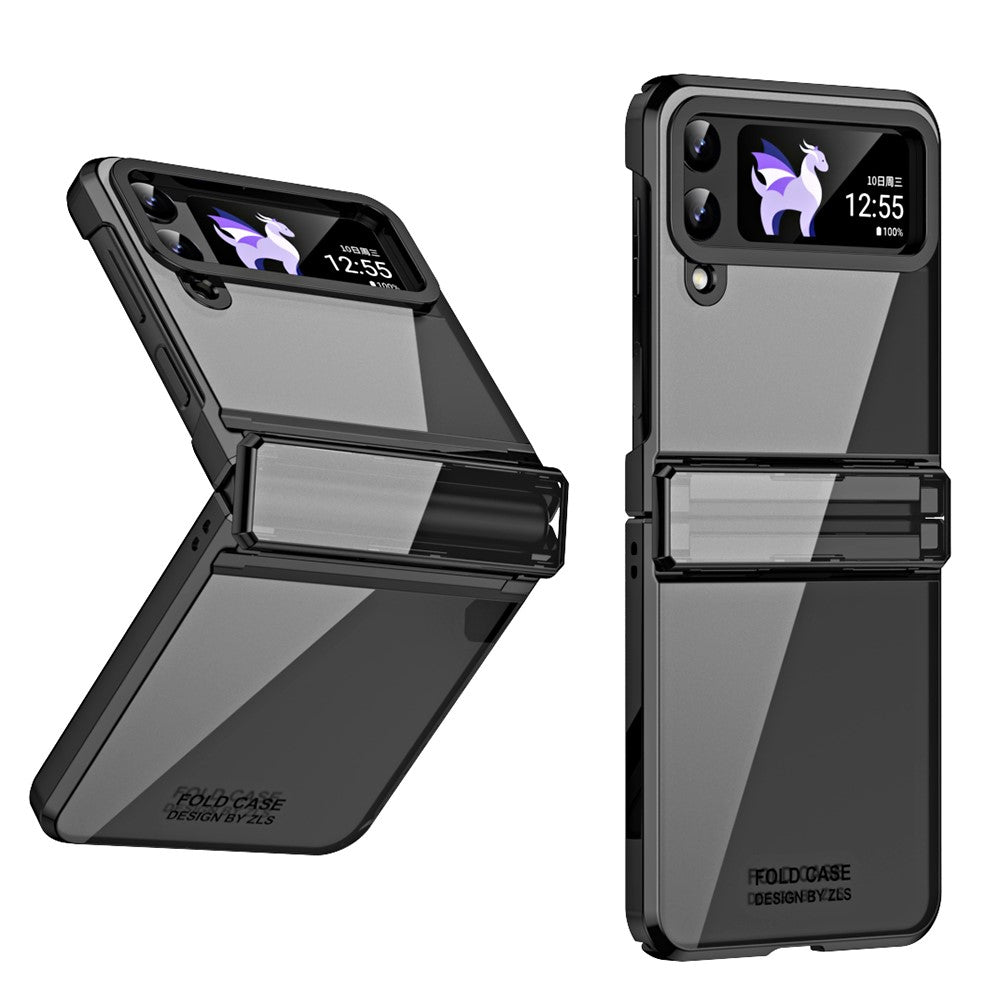 For Samsung Galaxy Z Flip4 5G Hard PC Electroplating Case Hinge Protection Shockproof Phone Cover