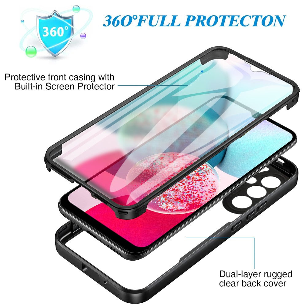 Kameralinsskydd för Samsung Galaxy A34 5G Klar Akryl+TPU mobilskal med PET-skärmfilm