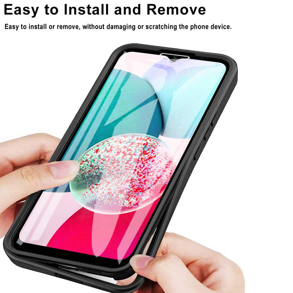 Kameralinsskydd för Samsung Galaxy A34 5G Klar Akryl+TPU mobilskal med PET-skärmfilm