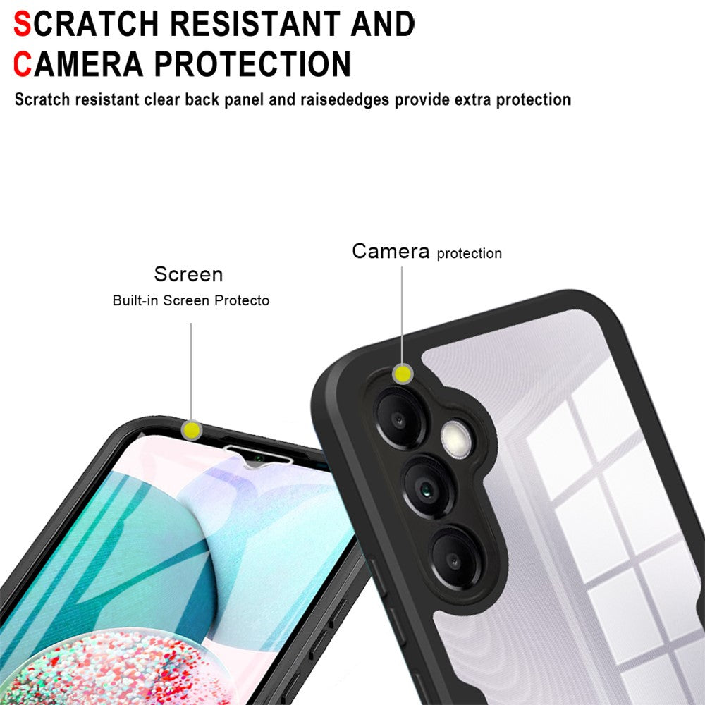 Kameralinsskydd för Samsung Galaxy A34 5G Klar Akryl+TPU mobilskal med PET-skärmfilm