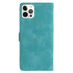 For iPhone 12 / 12 Pro 6.1 inch Flower Imprint Shockproof Cover Leather Wallet Stand Cell Phone Case