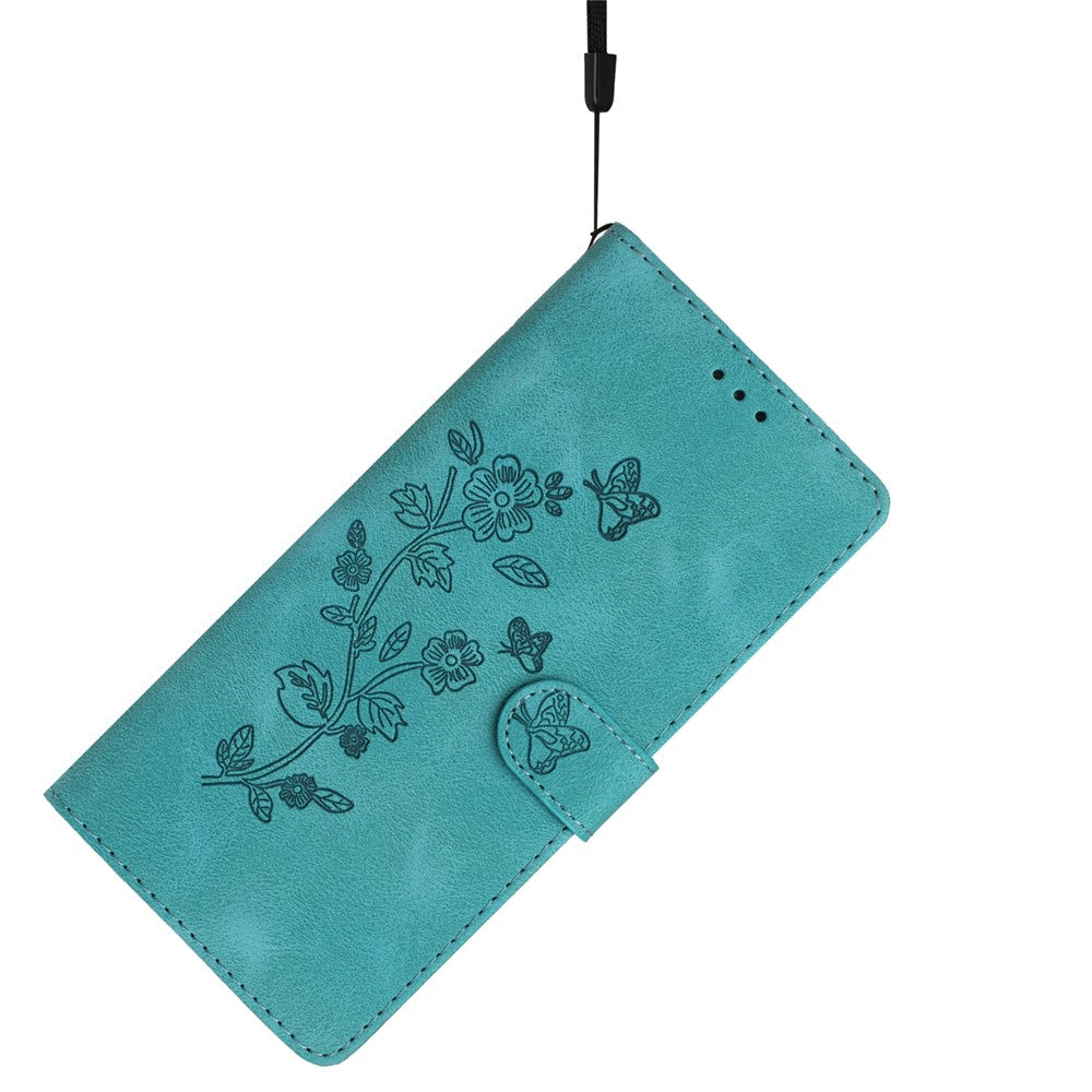 For iPhone 12 / 12 Pro 6.1 inch Flower Imprint Shockproof Cover Leather Wallet Stand Cell Phone Case