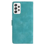 Til Samsung Galaxy A32 5G / M32 5G Fuld Beskyttelse Læder Telefoncover Blomsterpræg Tegnebog Stativ Cover