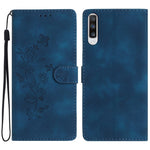 For Samsung Galaxy A70 Flower Imprint Wallet Phone Case Stand Leather Phone Cover