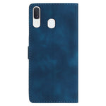 Flower Imprint Wallet Phone Case for Samsung Galaxy A40 PU Leather Stand Shockproof Cover