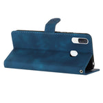 Flower Imprint Wallet Phone Case for Samsung Galaxy A40 PU Leather Stand Shockproof Cover