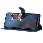 Flower Imprint Wallet Phone Case for Samsung Galaxy A40 PU Leather Stand Shockproof Cover