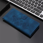 Flower Imprint Wallet Phone Case for Samsung Galaxy A40 PU Leather Stand Shockproof Cover