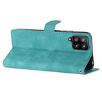 Til Samsung Galaxy A22 4G (EU Version) Telefonlædercover Blomsterpræg Cover med Pung og Standfunktion
