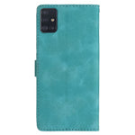 Stand Case for Samsung Galaxy A71 4G SM-A715 PU Leather Flower Imprint Wallet Phone Cover