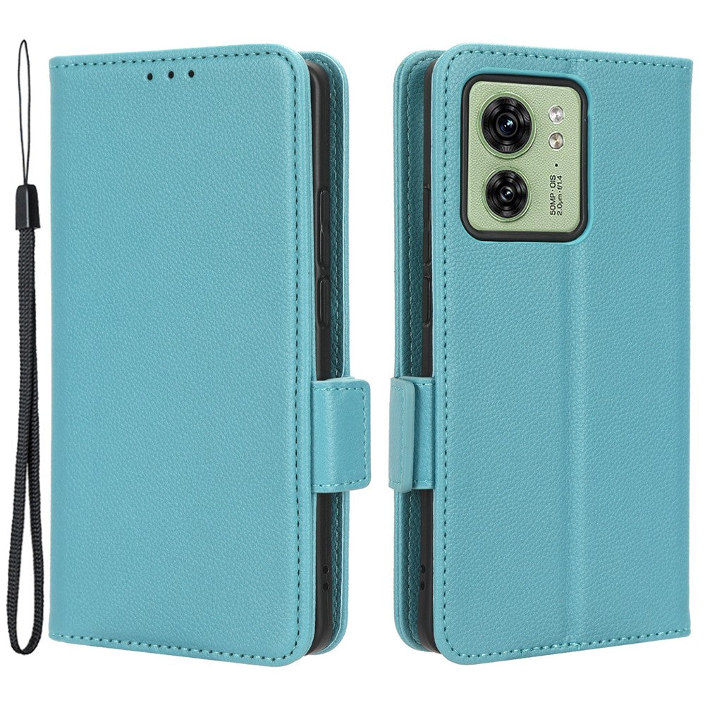 For Motorola Edge 40 5G Litchi Texture Folio Flip PU Leather Case Stand Phone Wallet Cover