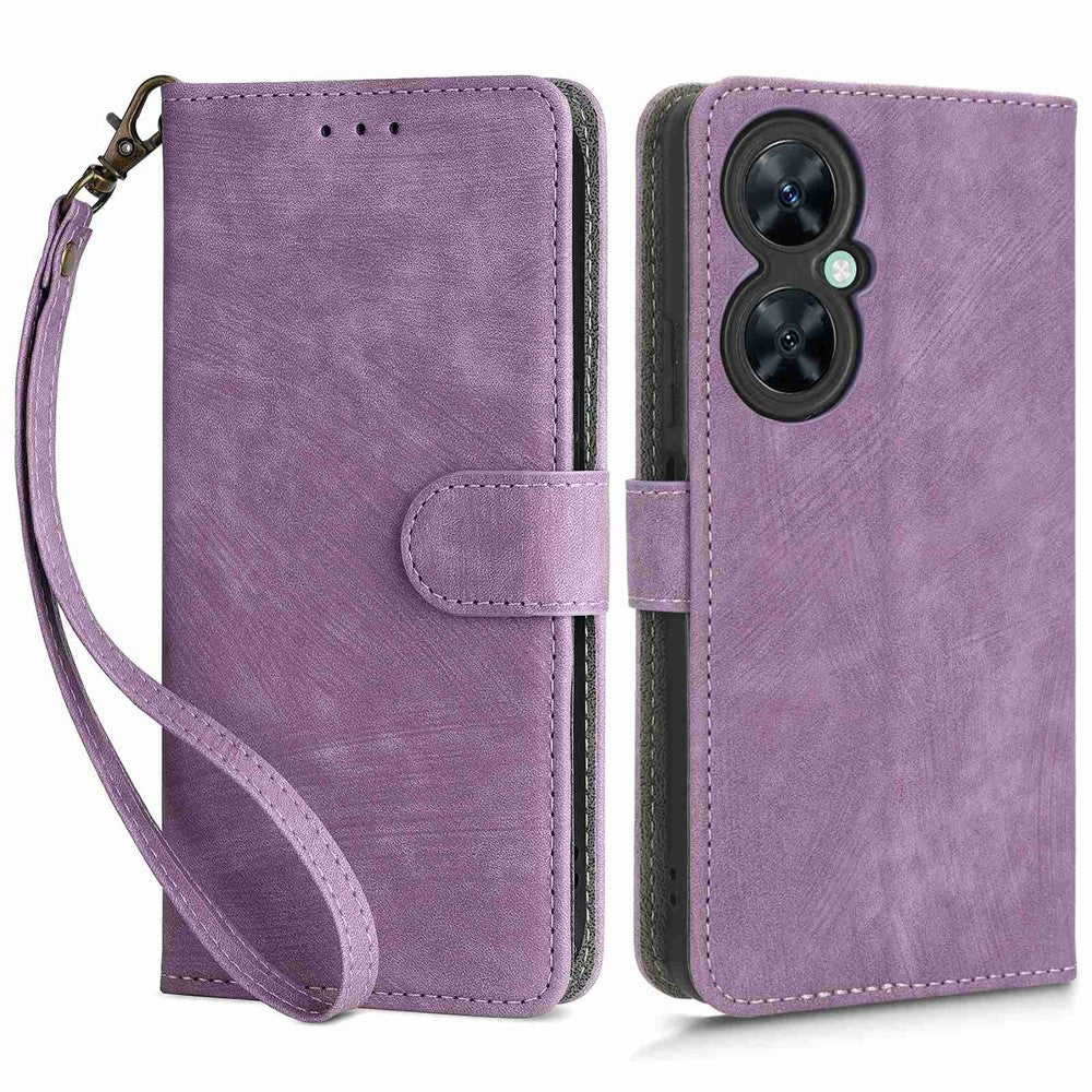 For Huawei nova 11i / Maimang 20 / Enjoy 60 Pro PU Leather RFID Blocking Wallet Cover Stand Phone Case with Strap