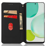 For Huawei nova 11i / Maimang 20 / Enjoy 60 Pro Stand Wallet PU Leather Rhombus Imprinted Anti-drop Phone Cover