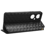 For Huawei nova 11i / Maimang 20 / Enjoy 60 Pro Stand Wallet PU Leather Rhombus Imprinted Anti-drop Phone Cover