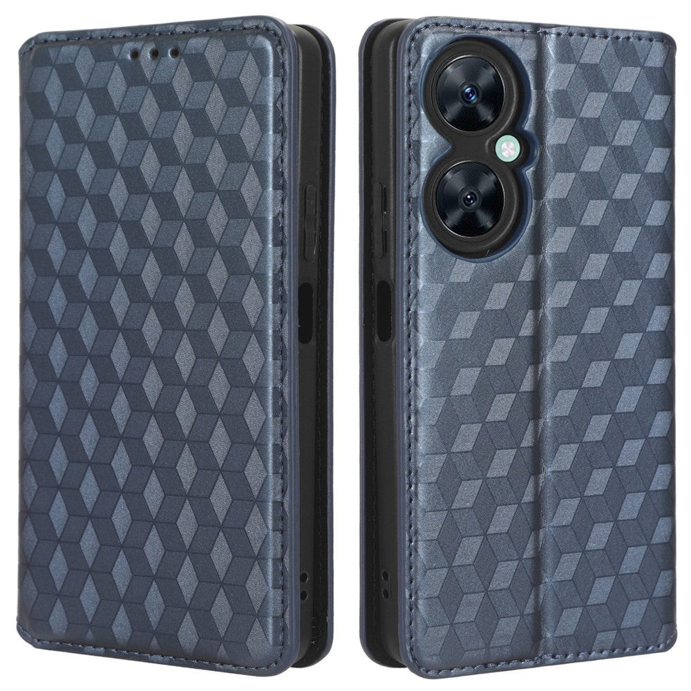 For Huawei nova 11i / Maimang 20 / Enjoy 60 Pro Stand Wallet PU Leather Rhombus Imprinted Anti-drop Phone Cover