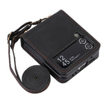 Leather Phone Case for Samsung Galaxy Z Flip4 5G, Rhombus Imprint Cover with Hand Strap and Shoulder Strap