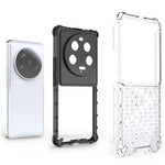 For Xiaomi 13 Ultra Anti-Scratch Honeycomb Texture Phone Case TPU+PC Anti-drop Smartphone Cover