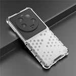 For Xiaomi 13 Ultra Anti-Scratch Honeycomb Texture Phone Case TPU+PC Anti-drop Smartphone Cover
