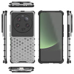 For Xiaomi 13 Ultra Anti-Scratch Honeycomb Texture Phone Case TPU+PC Anti-drop Smartphone Cover