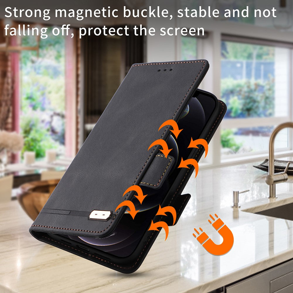For Xiaomi Redmi Note 12S 4G Dustproof Phone Case Hardware Decor Stand Cover Wallet PU Leather Shell