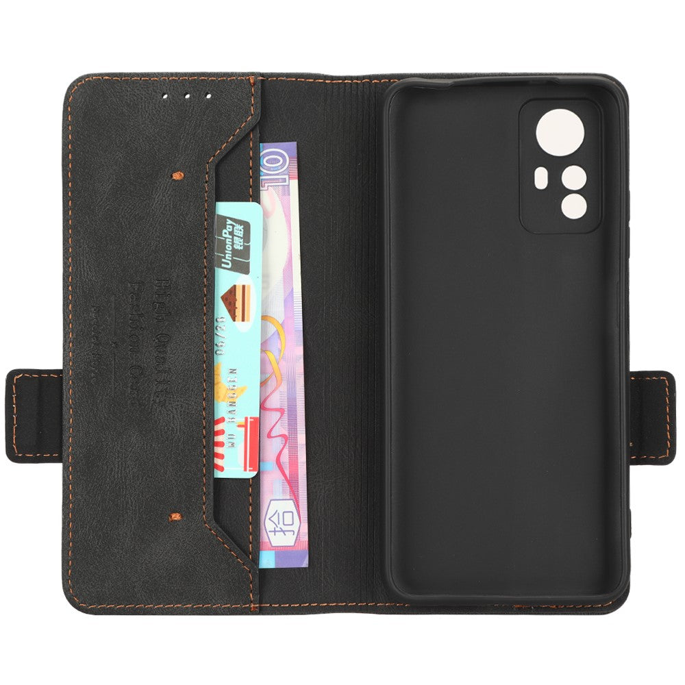 For Xiaomi Redmi Note 12S 4G Dustproof Phone Case Hardware Decor Stand Cover Wallet PU Leather Shell
