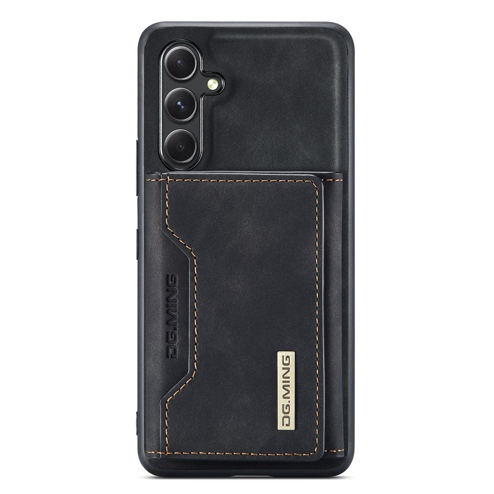 DG.MING M2 Series for Samsung Galaxy A34 5G Detachable Magnetic Phone Case PU Leather Coated PC+TPU Wallet Cover with Kickstand