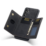 DG.MING M2 Series for Samsung Galaxy A34 5G Detachable Magnetic Phone Case PU Leather Coated PC+TPU Wallet Cover with Kickstand