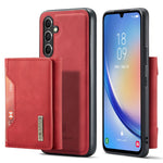 DG.MING M2 Series for Samsung Galaxy A34 5G Detachable Magnetic Phone Case PU Leather Coated PC+TPU Wallet Cover with Kickstand