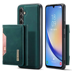 DG.MING M2 Series for Samsung Galaxy A34 5G Detachable Magnetic Phone Case PU Leather Coated PC+TPU Wallet Cover with Kickstand
