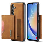 DG.MING M2 Series for Samsung Galaxy A34 5G Detachable Magnetic Phone Case PU Leather Coated PC+TPU Wallet Cover with Kickstand